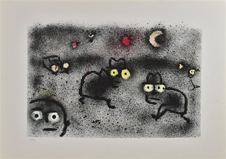 Franco Rognoni (1913 - 1999) SENZA TITOLO litografia, cm 50x70; es. 30/100...