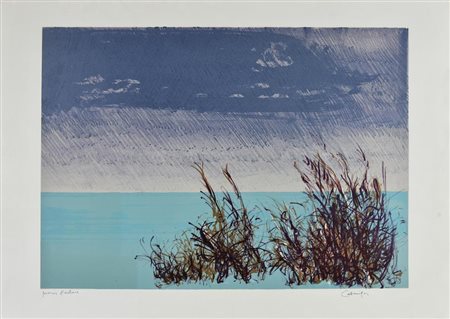 Giancarlo Cazzaniga (1930 - 2013) SENZA TITOLO serigrafia, cm 49x69; es....