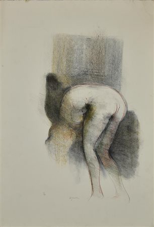 Giuseppe Ajmone (1923 - 2005) SENZA TITOLO litografia, cm 57,5x39,5; es....