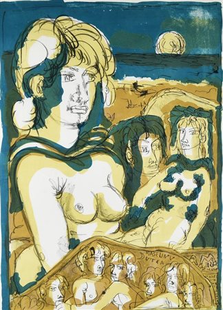 Tono Zancanaro (1906 - 1985) SENZA TITOLO litografia, cm 71,5x50,5; es. 34/80...