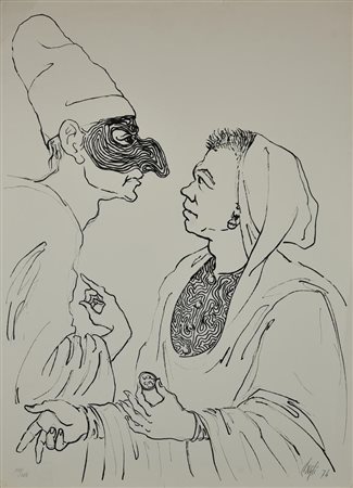 Corrado Cagli (1910 - 1976) SENZA TITOLO, 1974 litografia, cm 70x50; es....