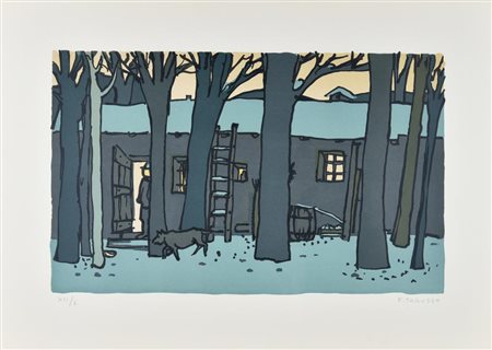 Francesco Tabusso (1930 - 2012) SENZA TITOLO serigrafia, cm 50x70; es. XII/L...