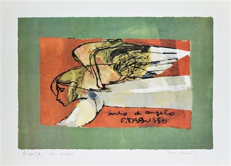 Francesco Tabusso (1930 - 2012) STUDIO DI ANGELO serigrafia, cm 50x70; es....