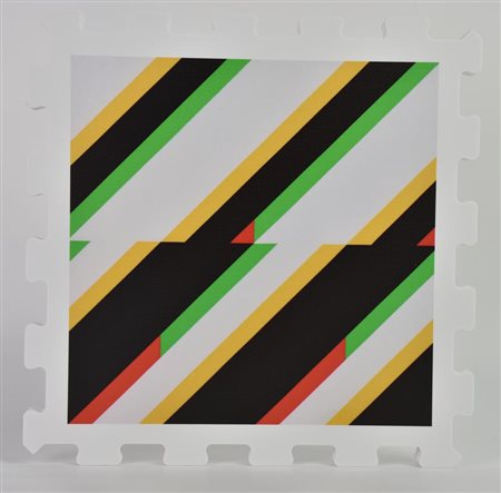 Jeffrey Steele SINTAGMA stampa UV su FX high quality bianco, cm 21x21x1,3;...