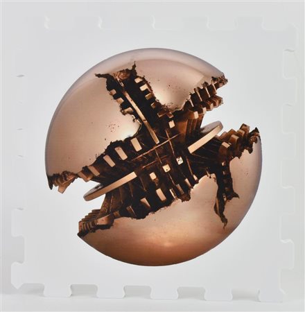 Arnaldo Pomodoro (1926) SFERA stampa UV su FX high quality bianco, cm...