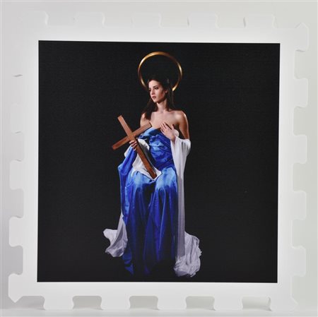 Plinio Martelli SANTINA stampa UV su FX high quality bianco, cm 21x21x1,3;...