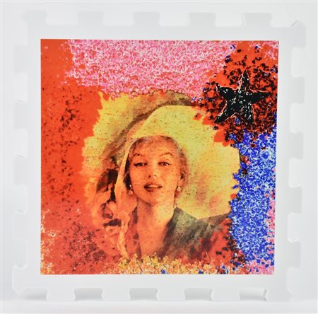 Omar Ronda (1947 - 2017) MARILYN FROZEN stampa UV su FX high quality bianco,...