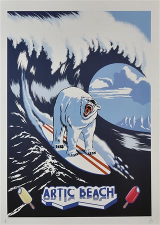 Philippe Grimaud ARCTIC BEACH, 2021 stampa tipografica su carta...