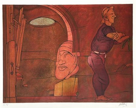 Valerio Adami “Naissance de la peinture” 1980 