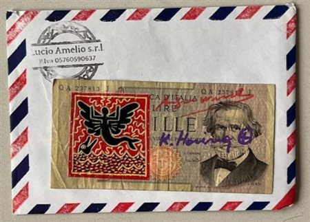 Keith Haring & Andy Warhol “1000 lire” 1980-1990