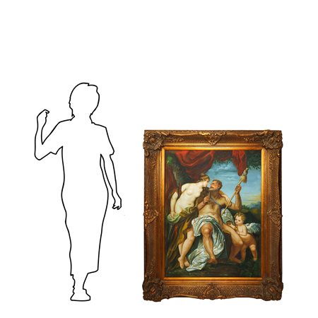 Albert Heller (inizi XX secolo)  - ERCOLE E ONFALE, fine 19° secolo