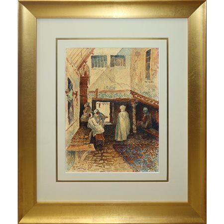 Fabio Fabbi (Bologna 1861 - Casalecchio di Reno 1945)  - Scena orientale