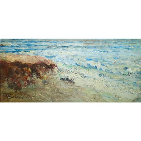 Pompeo  Mariani (Monza  9 settembre 1857 - Bordighera 25 gennaio 1927)  - Scogliera