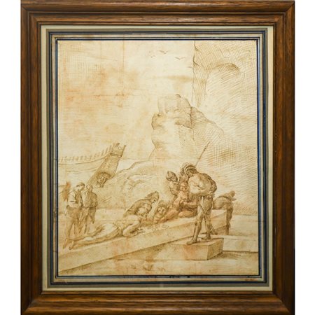 Agostino Tassi (Ponzano 1580 - Roma 1644)  - Soldati che giocano a carte 