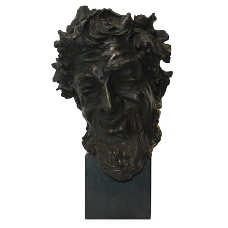 Vincenzo Gemito (Italian 1852 - 1929)  - Testa di satiro, scultura in bronzo