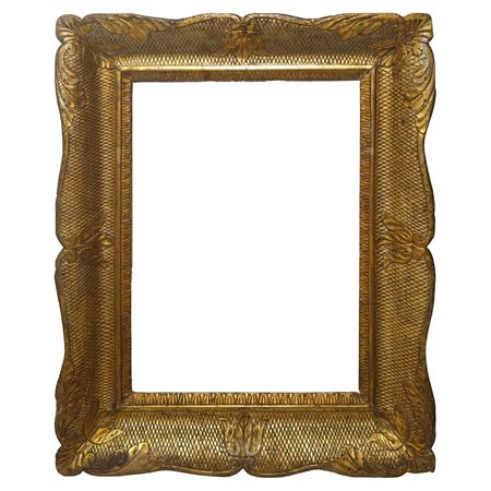 Cornice a vassoio dorata a foglia, Sicily fine 18° secolo