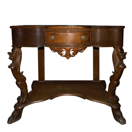 Consolle da muro con cassettino centrale, fine 19° secolo