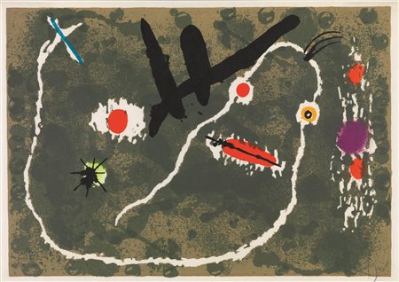 Miró, Joan(Barcellona 1893 &ndash; Palma di Maiorca 1983)LE LÉZARD AUX PLUMES...