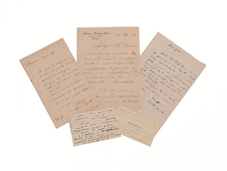 BIONDI, Ernesto (1855-1917, scultore). Interessante lettera autografa firmata...