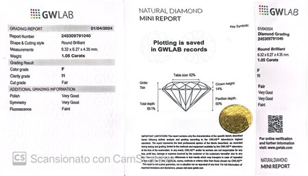 DIAMANTE 1.05 CARATI