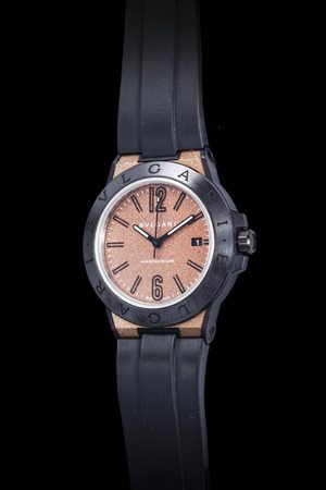 BULGARI<BR>Mod. ”Diagono Magnesium”, ref. DG41SMC, serie recente