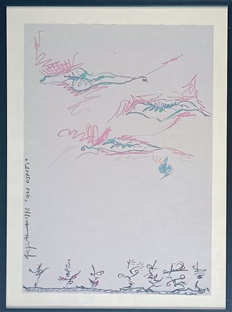 BULZI GIORGIO Milano (Mi) 1933 Gli ospiti 1998 Mista su carta 50,00x35,00...