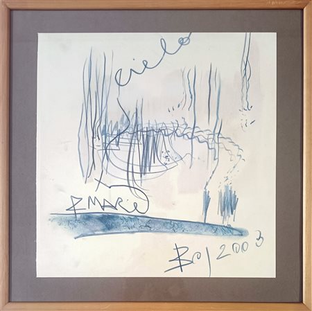 BOI WALTER Genova (Ge) 1975 Cielo 2003 Disegno su carta 33,00x32,00 Firma e...