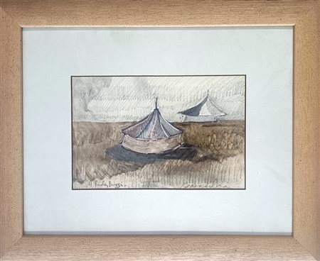 GIARDINI CESARE Vigevano (Pv) 1948 Senza titolo Mista su carta 15,00x23,00...