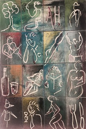 MAZZOTTI TULLIO Albisola (Sv) 1957 Senza titolo 1991 Mista su tela...