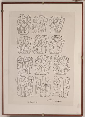 CONSAGRA PIETRO Mazara del Vallo (Tp) 1920 Senza titolo 1988 China su carta...