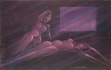 PEVERELLI CESARE Milano (30/05/1922) 2000 Paradiso 1991 Olio su tela...