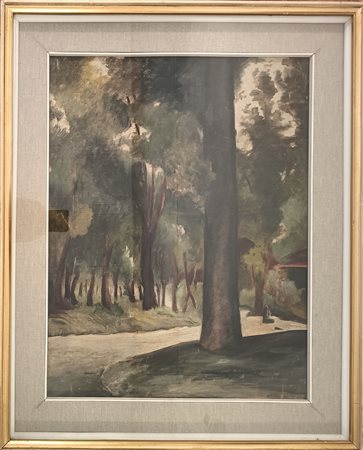 FIRMA INDECIFRATA N.D. ( -) 1900 Paesaggio Olio su tela 60,00x46,00 Al retro...