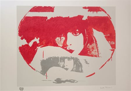 FIORONI GIOSETTA Roma (Roma) 1932 Doppio Liberty Red Serigrafia su carta es...