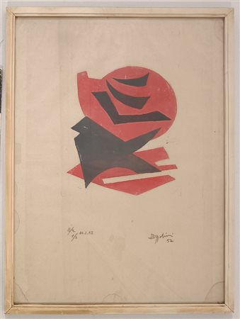 BOZZOLINI SILVANO Fiesole (Fi) 1911 Senza titolo 1952 Incisione su legno a...