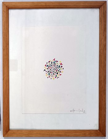 PARADISO ANTONIO Santeremo in Colle (Ba) 1936 Volo 1993 China colorata su...