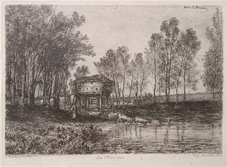 DE DANANCHE XAVIER Francia (Francia) 1828 Paesaggio Incisione acquaforte...