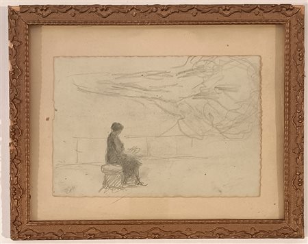 CARPI ALDO Milano (Mi) 1886 Senza titolo Matita su carta 13,00x20,00...