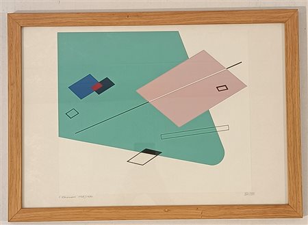 VERONESI LUIGI Milano (Mi) 1908 Senza titolo 1980 Serigrafia su carta es....