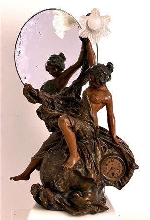  GRANDE SCULTURA IN TERRACOTTA LIBERTY inizi XX secolo 