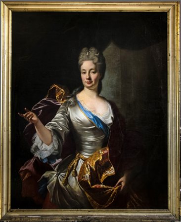 DOMENICO PARODI (attribuito a) (Genova, 1672 - Genova, 1742) 
Ritratto di Elisabetta Farnese Fine XVII inizi XVIII sec
olio su tela cm 131x103; con cornice cm 143,5x116