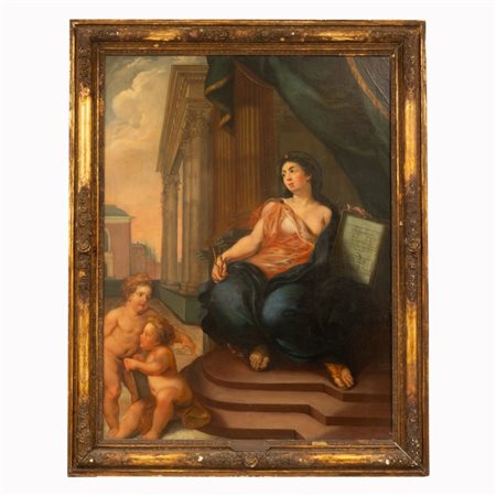  
Theodor van Thulden, 1606/1676, (attribuito a). Allegoria dell'Architettura XVII secolo
Olio su tela cm 127x96; con cornice cm 149x118