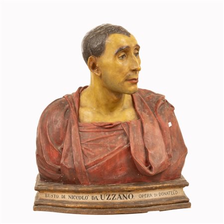  
Niccolò da Uzzano, scultura in terracotta Fine XIX secolo
terracotta dipinta cm 56x47,5x27