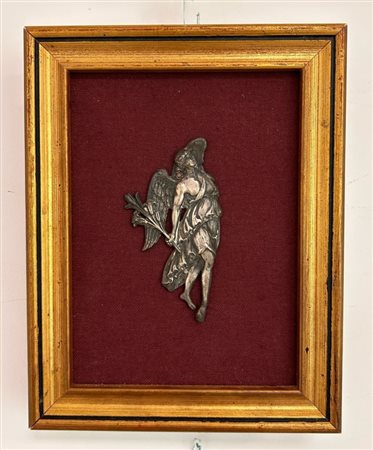  
2 sculturine in argento entro cornici dorate  XVII secolo
Argento cm 24,5x19x4,5