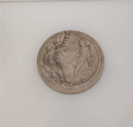 Edward William Wyon (Christchurch, 1811 - 1885) 
Altorilievo  in marmo Metà XIX sec.
 Diametro cm. 18