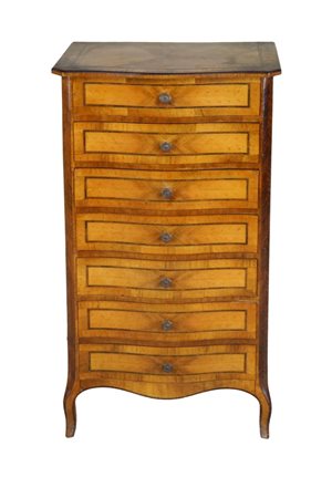  
Piccolo settimanale in radica di noce XIX secolo
 cm 98x49,5x31,5