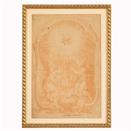  
Coeno de Jesus et de Marie 
disegno a sanguigna cm 38,5x25,1; con cornice cm 45,5x33