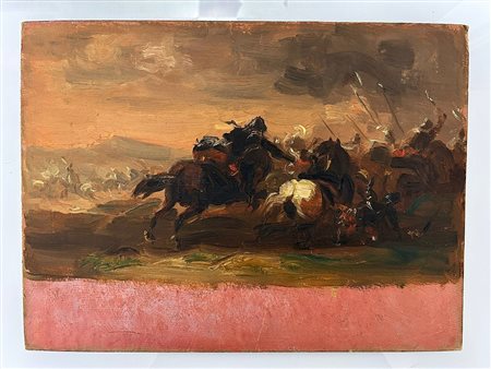  
SCENA DI BATTAGLIA  
Olio su cartone 