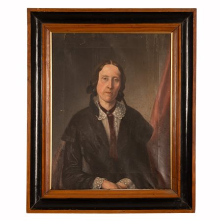 Pittore del XIX secolo  
Ritratto di nobildonna XIX secolo
olio su tela cm 60x47,5; con cornice cm 76x63