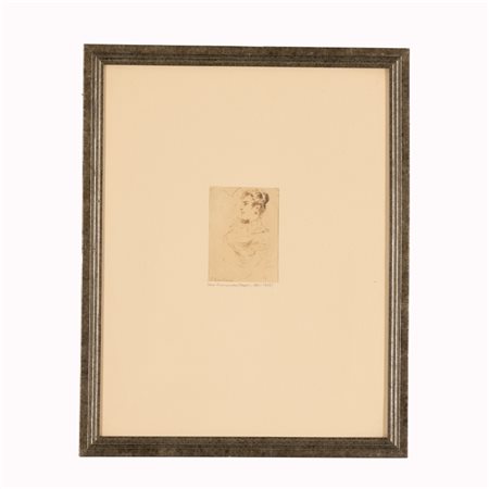 Salvatore  Postiglione (Napoli, 1861  - Napoli, 1906) 
Studio per giovane signora 
china su carta cm 37x46