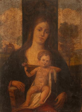  
Pittore veneto fine del XVI inizi del XVII secolo 
Olio su tavola cm 45x32,5; con cornice cm 54x41,5